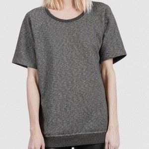Everlane | Gray Marled Tunic Short Sleeve Sweatshirt Pullover Top | Size S